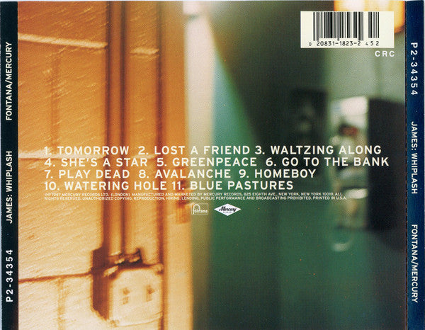 James : Whiplash (CD, Album, Club, CRC)