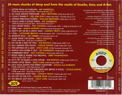 Various : The Heart Of Southern Soul, Volume 2 : No Brags, Just Facts (CD, Comp)