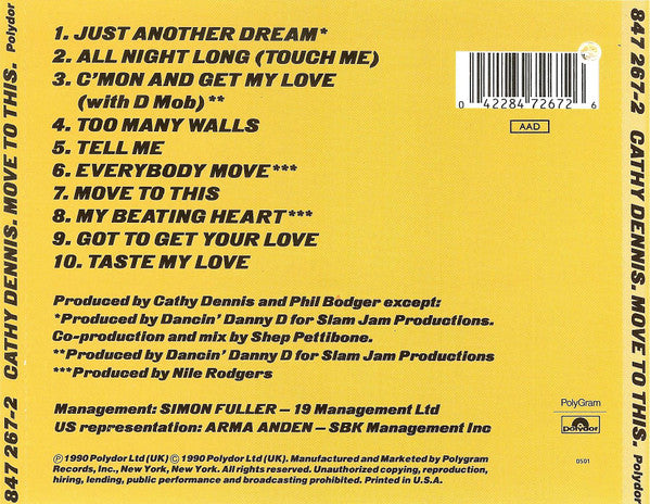 Cathy Dennis : Move To This (CD, Album)