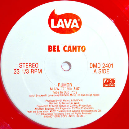 Bel Canto : Rumor - Remixes By Masters At Work! (12", Promo, Tra)