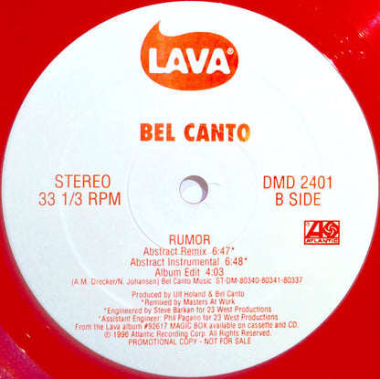 Bel Canto : Rumor - Remixes By Masters At Work! (12", Promo, Tra)