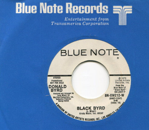 Donald Byrd : Black Byrd (7", Mono, Promo, Styrene, Lab)