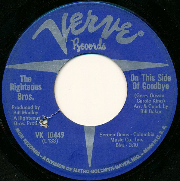 The Righteous Brothers : On This Side Of Goodbye (7", Single)