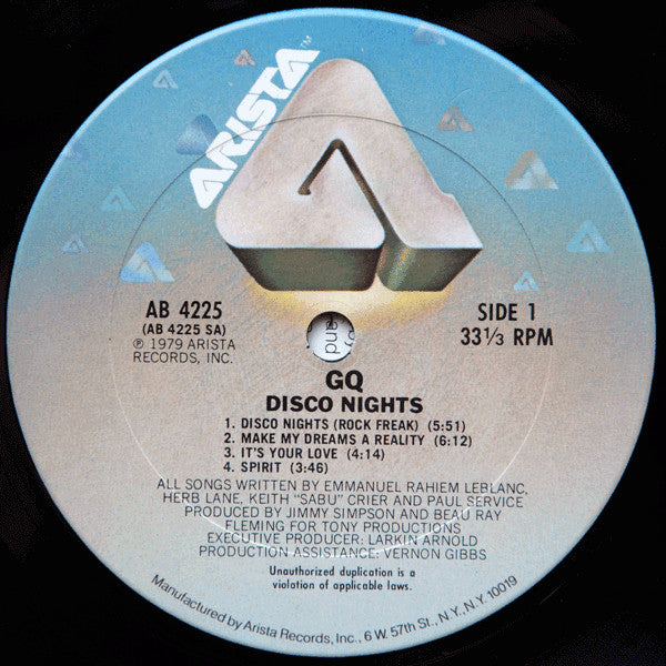 GQ : Disco Nights (LP, Album, Pit)