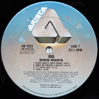 GQ : Disco Nights (LP, Album, Pit)