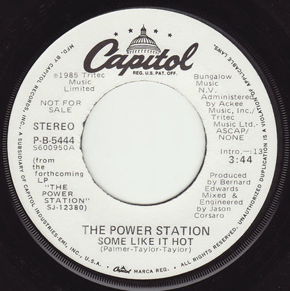 The Power Station : Some Like It Hot (7", Single, Promo)