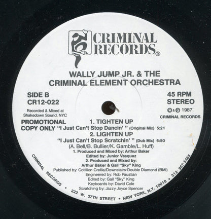 Wally Jump Jr & The Criminal Element : Tighten Up (I Just Can't Stop Dancin') (12", Promo)