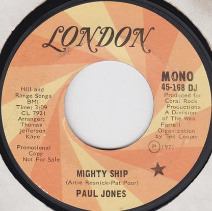 Paul Jones : Mighty Ship (7", Promo)