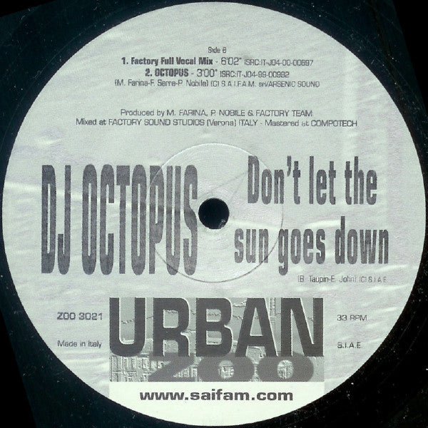 DJ Octopus : Don't Let The Sun Goes Down (12")