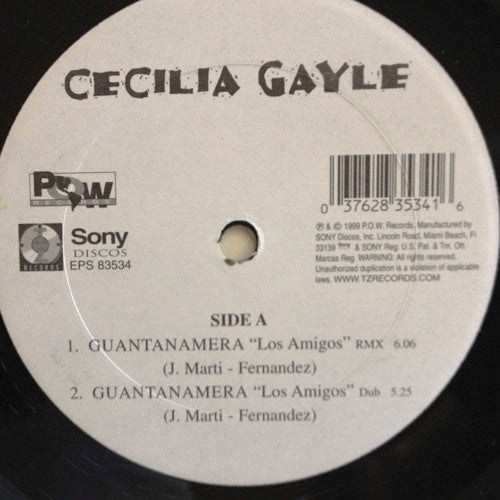 Cecilia Gayle : Guantanamera (Remix 2000) (12")