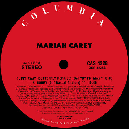 Mariah Carey : Fly Away (Butterfly Reprise) / Honey (12", Promo)