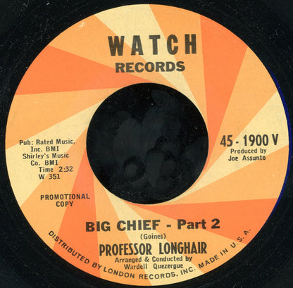 Professor Longhair : Big Chief (7", Promo)