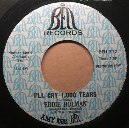 Eddie Holman : I'm Not Gonna Give Up / I'll Cry 1,000 Tears (7", Promo)