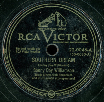 Sonny Boy Williamson : Southern Dream / I Love You For Myself (Shellac, 10", Single)