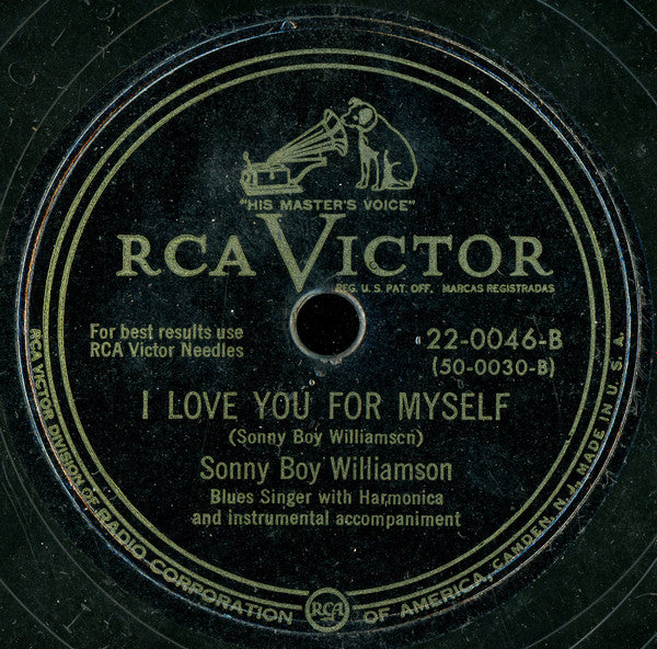 Sonny Boy Williamson : Southern Dream / I Love You For Myself (Shellac, 10", Single)