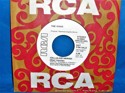 The Kinks : Celluloid Heroes (7", Promo)