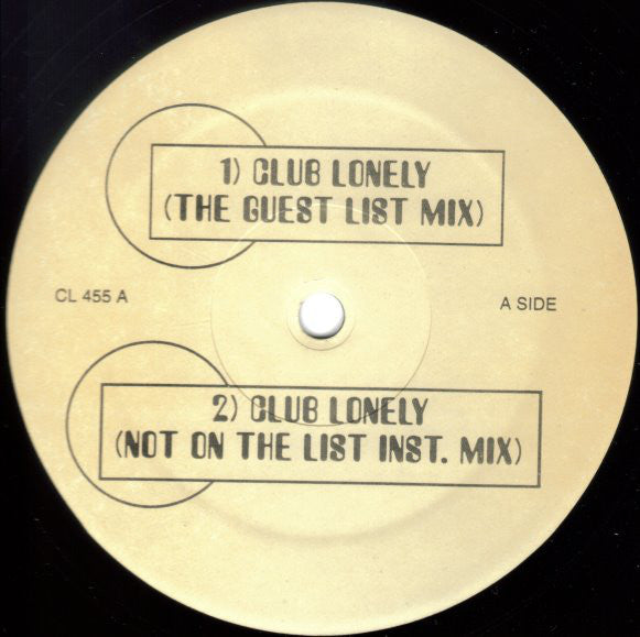 Lil' Louis & The World / Unknown Artist : Club Lonely / Birds & Trees (Remix) (12", Unofficial)