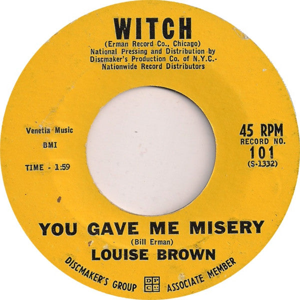 Louise Brown : Son-In-Law / You Gave Me Misery (7", Styrene)