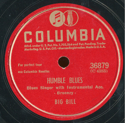 Big Bill Broonzy : Roll Them Bones / Humble Blues  (Shellac, 10")