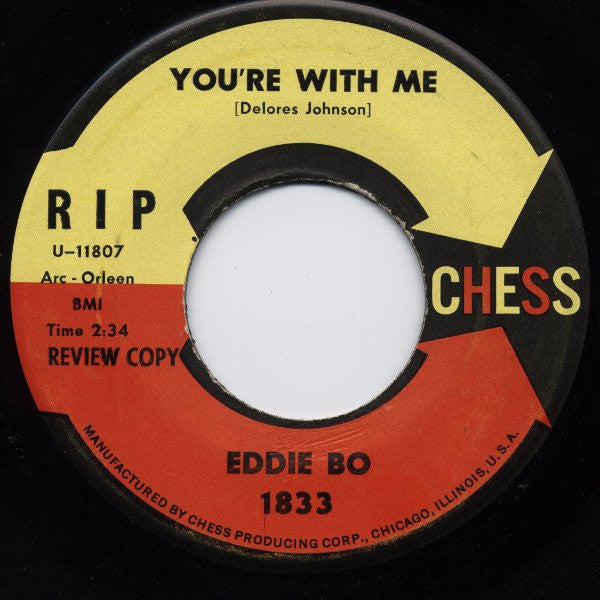 Eddie Bo : You're The Only One / You're With Me (7", Single, Promo)