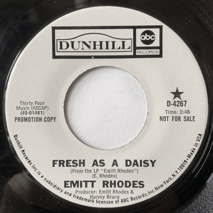 Emitt Rhodes : Fresh As A Daisy (7", Single, Promo, Mon)
