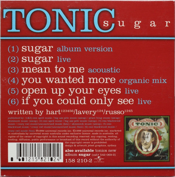 Tonic (2) : Sugar (CD, EP)