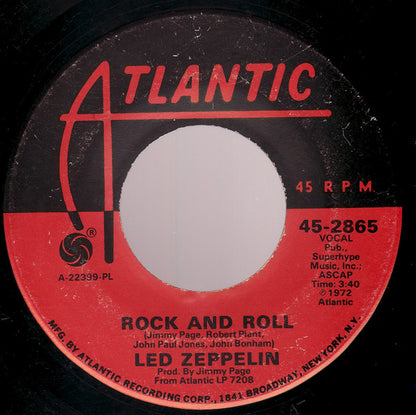Led Zeppelin : Rock And Roll / Four Sticks (7", Single, Mono, PL )