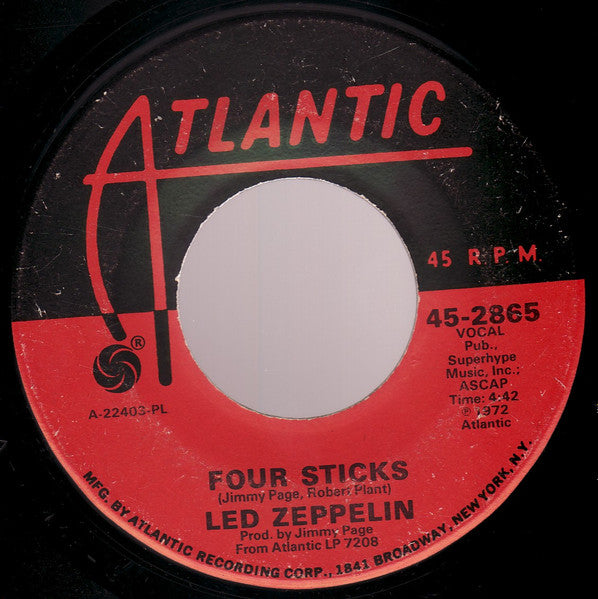 Led Zeppelin : Rock And Roll / Four Sticks (7", Single, Mono, PL )