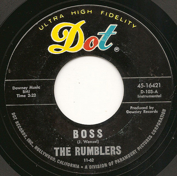 The Rumblers : Boss (7", Single, Styrene, Mon)