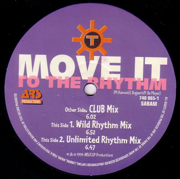 Technotronic Featuring Ya Kid K : Move It To The Rhythm (12")