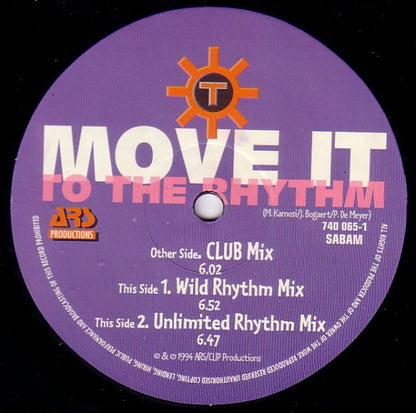Technotronic Featuring Ya Kid K : Move It To The Rhythm (12")
