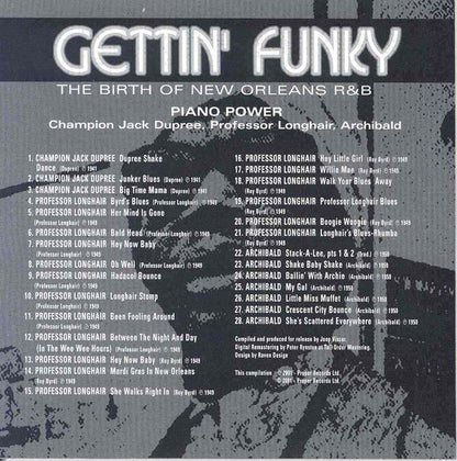 Various : Gettin' Funky The Birth Of New Orleans R & B (4xCD, Comp + Box)