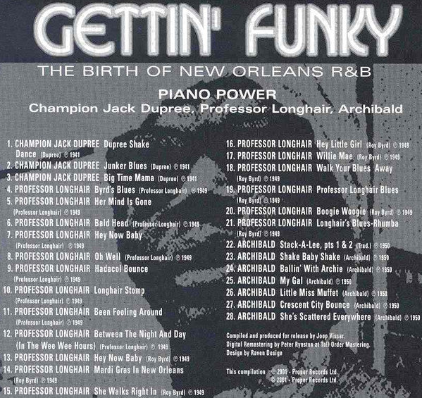Various : Gettin' Funky The Birth Of New Orleans R & B (4xCD, Comp + Box)