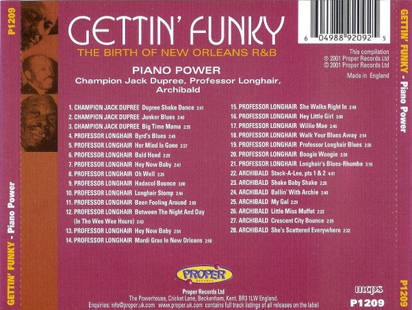 Various : Gettin' Funky The Birth Of New Orleans R & B (4xCD, Comp + Box)