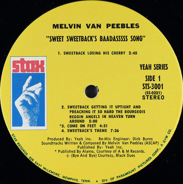 Melvin Van Peebles : Sweet Sweetback's Baadasssss Song (An Opera) (LP, Album, Pit)