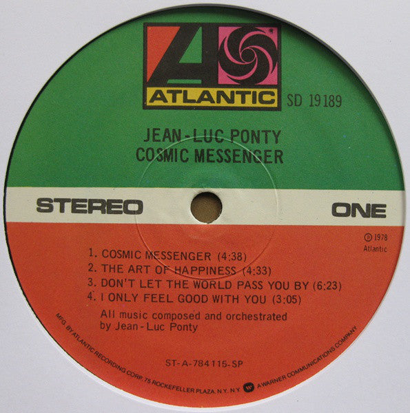 Jean-Luc Ponty : Cosmic Messenger (LP, Album, SP )