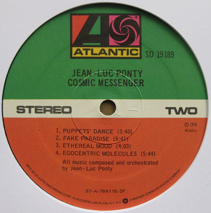 Jean-Luc Ponty : Cosmic Messenger (LP, Album, SP )