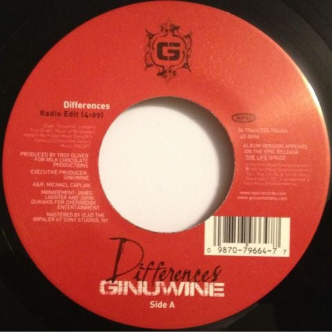 Ginuwine : Differences / There It Is (7", Single)