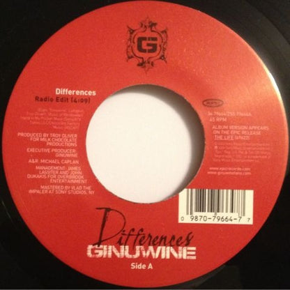 Ginuwine : Differences / There It Is (7", Single)