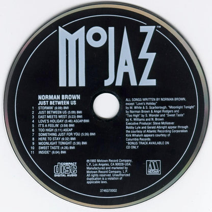 Norman Brown : Just Between Us (CD, Album)
