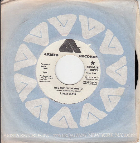 Linda Lewis : This Time I'll Be Sweeter (7", Promo)