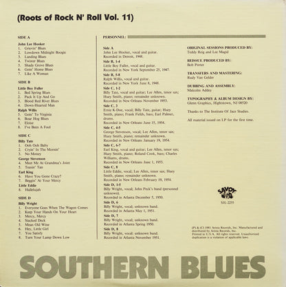 Various : Southern Blues (Roots Of Rock 'N' Roll Volume 11) (2xLP, Album, Comp)