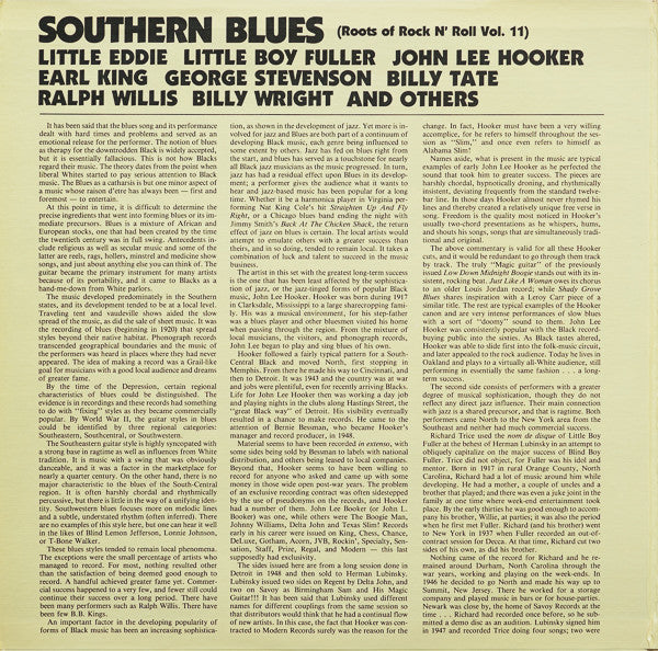 Various : Southern Blues (Roots Of Rock 'N' Roll Volume 11) (2xLP, Album, Comp)