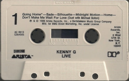 Kenny G (2) : Live (Cass, Album, Club)