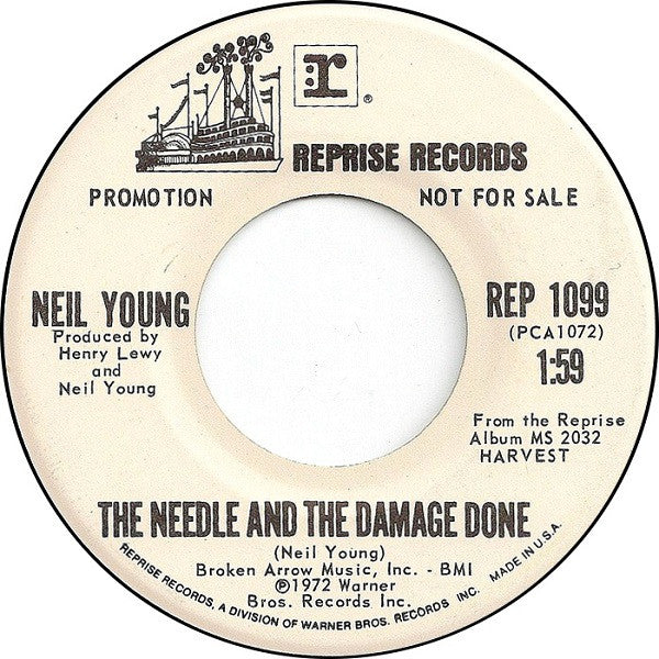 Neil Young And Graham Nash With The Stray Gators : War Song / The Needle And The Damage Done (7", Single, Promo)