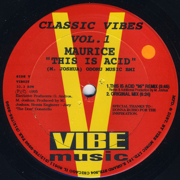 Maurice Joshua / Georgetown : Classic Vibes Vol. 1 (12")