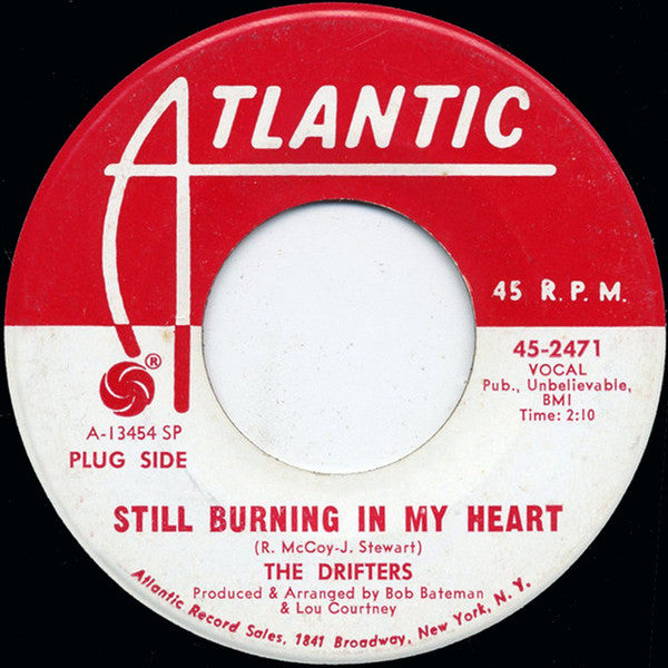 The Drifters : Still Burning In My Heart (7", Promo, SP)
