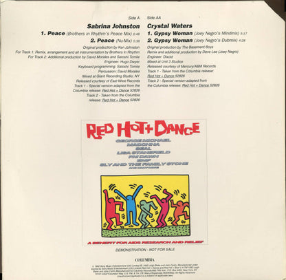 Sabrina Johnston / Crystal Waters : Peace / Gypsy Woman (12", Promo)