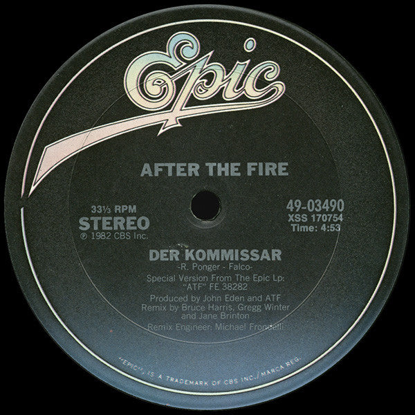 After The Fire : Der Kommissar (12")