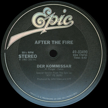 After The Fire : Der Kommissar (12")